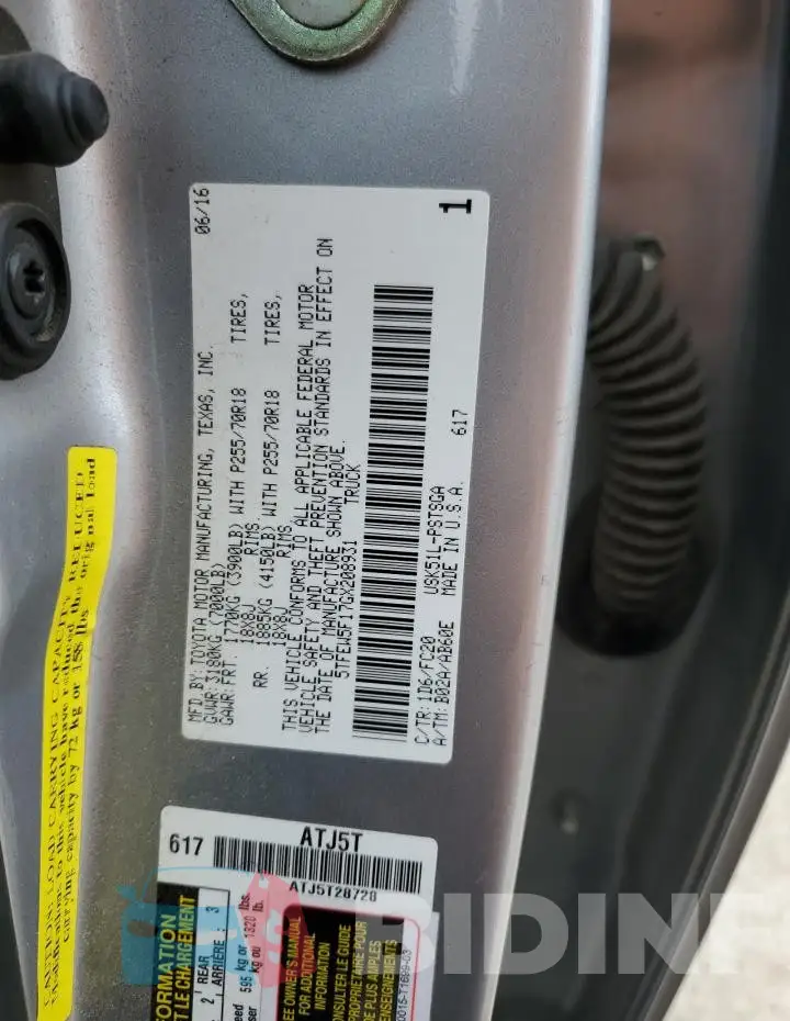 5TFEW5F17GX208931 Photo# 12