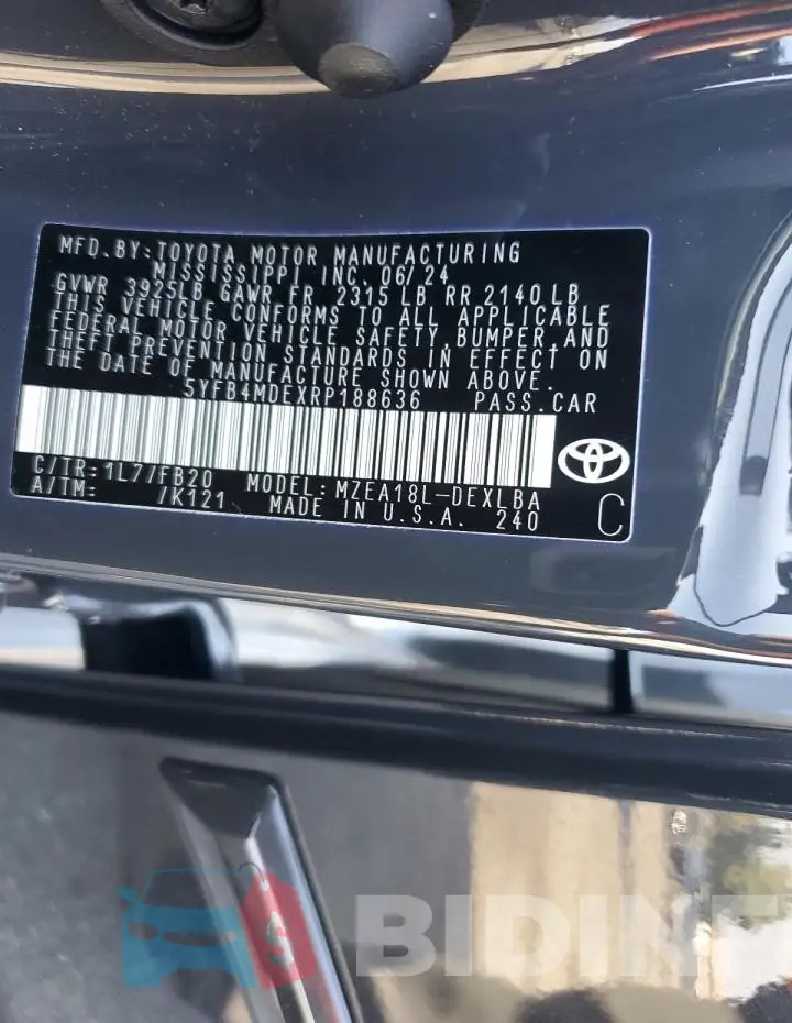 5YFB4MDEXRP188636 Photo# 13