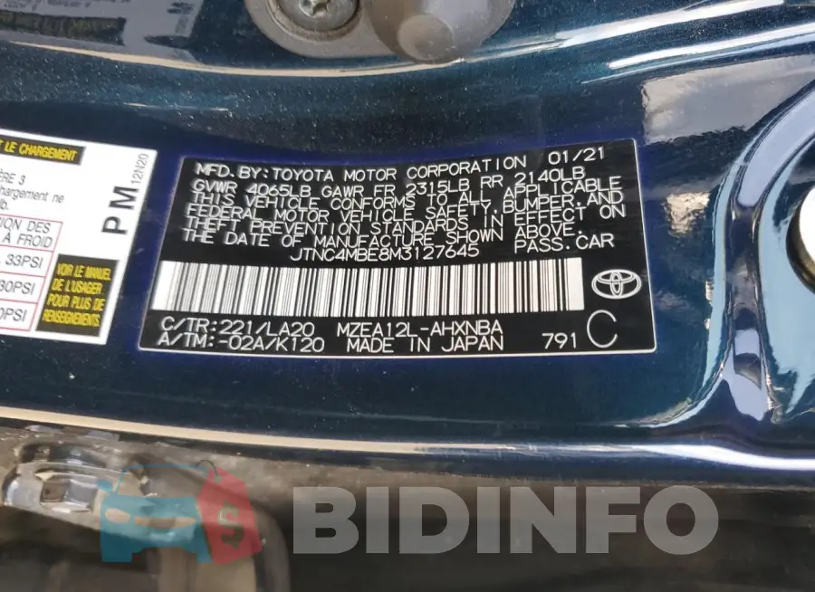 JTNC4MBE8M3127645 Photo# 12