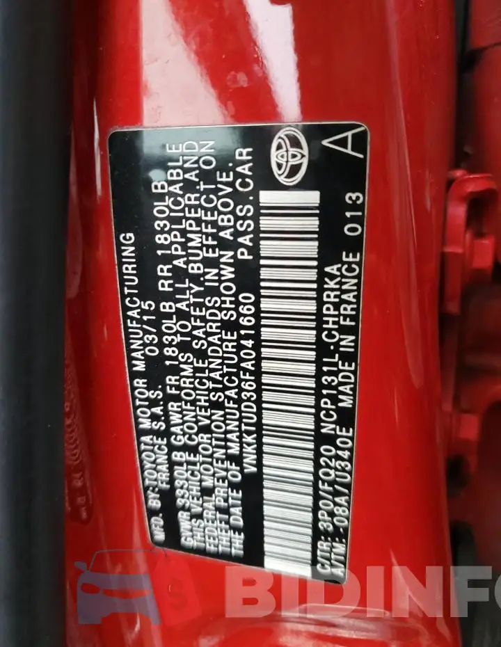 VNKKTUD36FA041660 Photo# 13