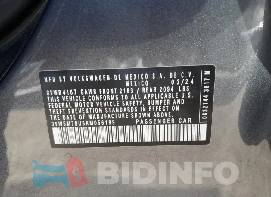 3VW5M7BU5RM056199 Photo# 13