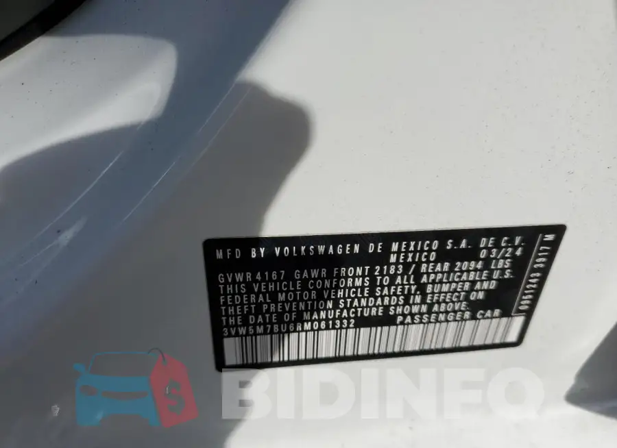 3VW5M7BU6RM061332 Photo# 12