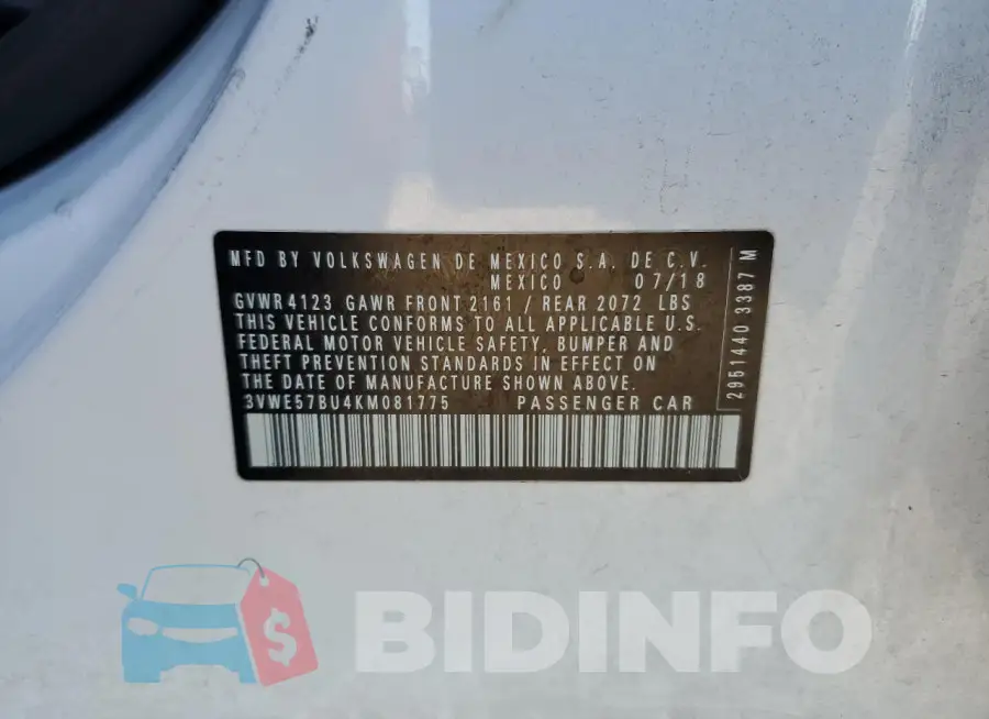 3VWE57BU4KM081775 Photo# 12