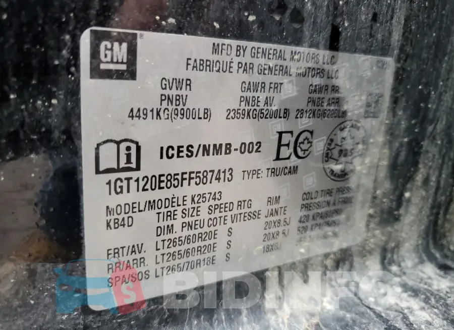 1GT120E85FF587413 Photo# 12