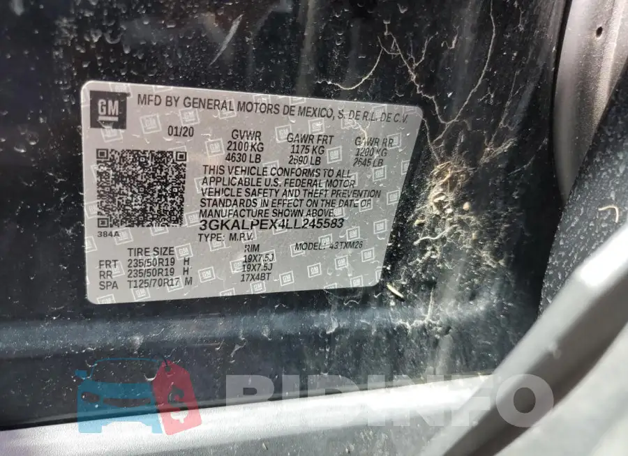 3GKALPEX4LL245583 Photo# 14