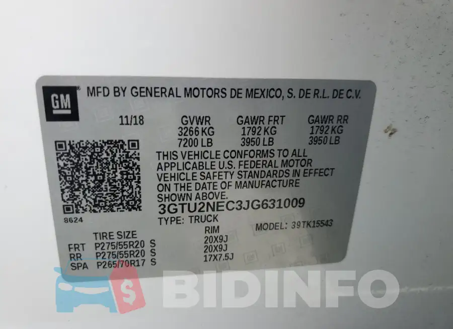 3GTU2NEC3JG631009 Photo# 12