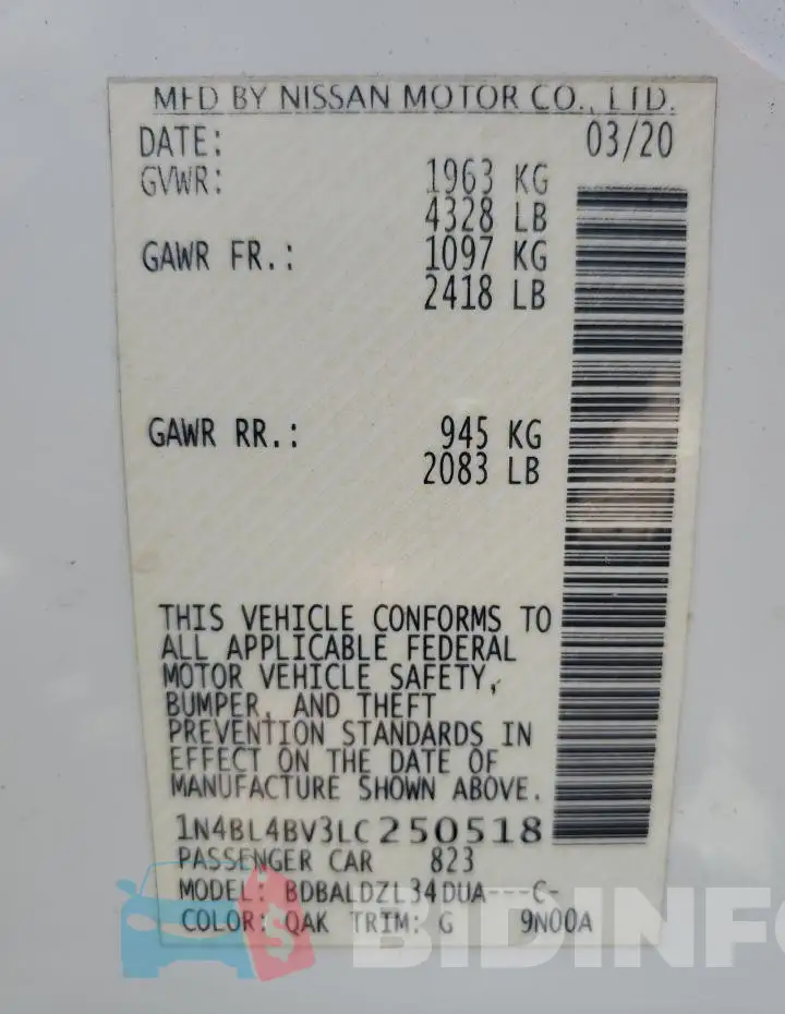 1N4BL4BV3LC250518 Photo# 12