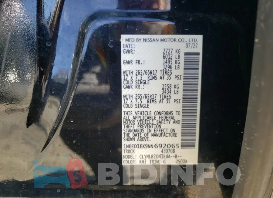 1N6ED1EK9NN692065 Photo# 12