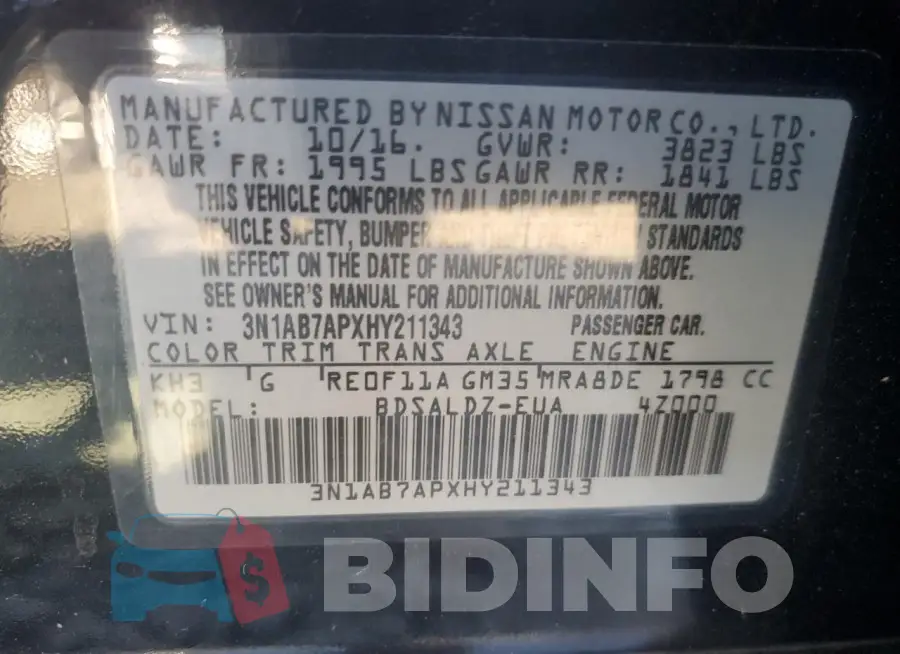 3N1AB7APXHY211343 Photo# 12