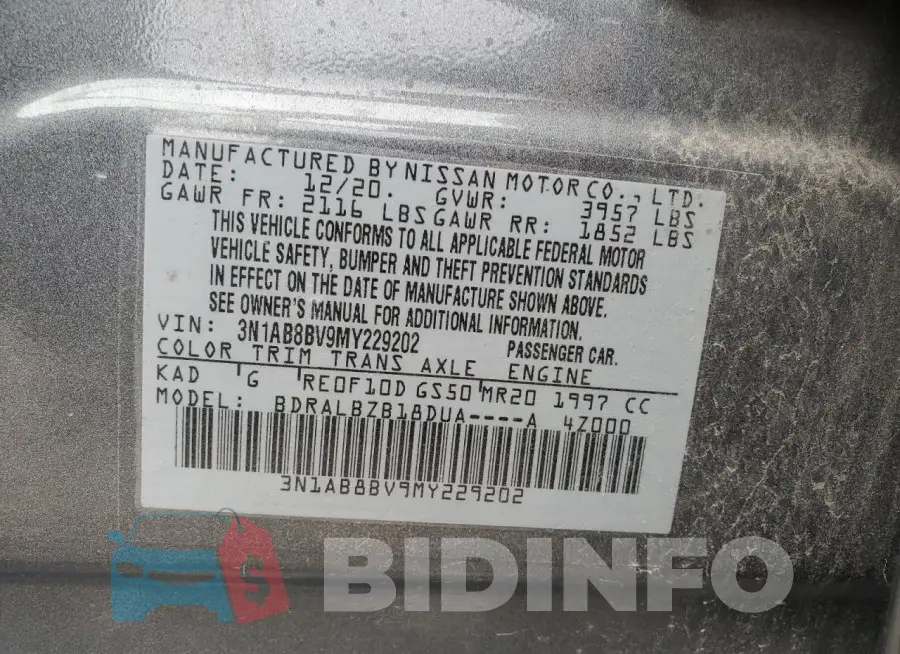 3N1AB8BV9MY229202 Photo# 12