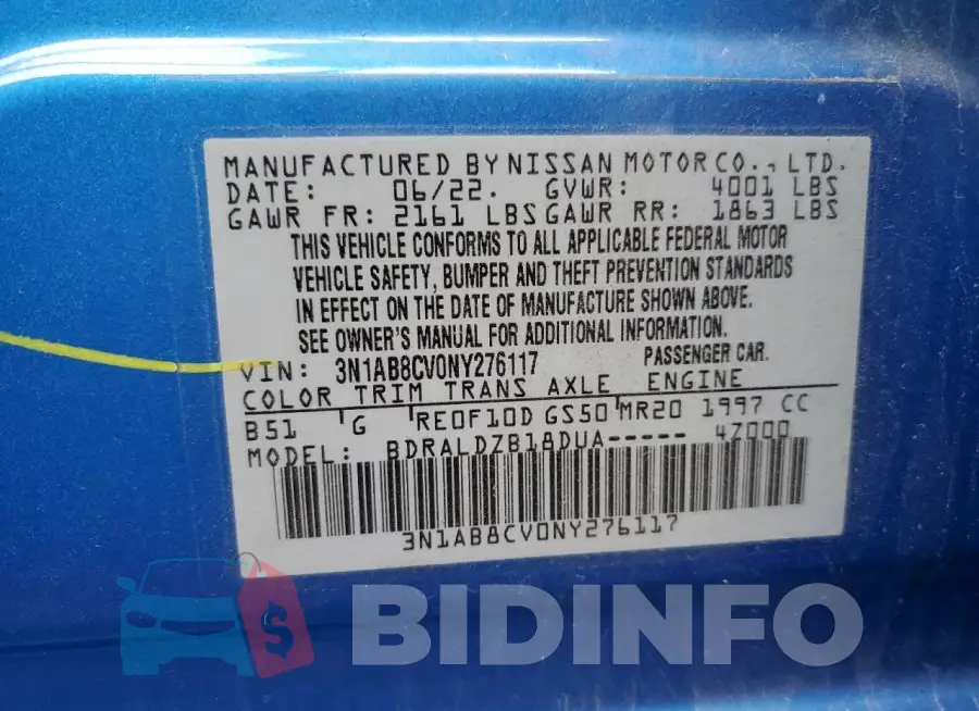 3N1AB8CV0NY276117 Photo# 12