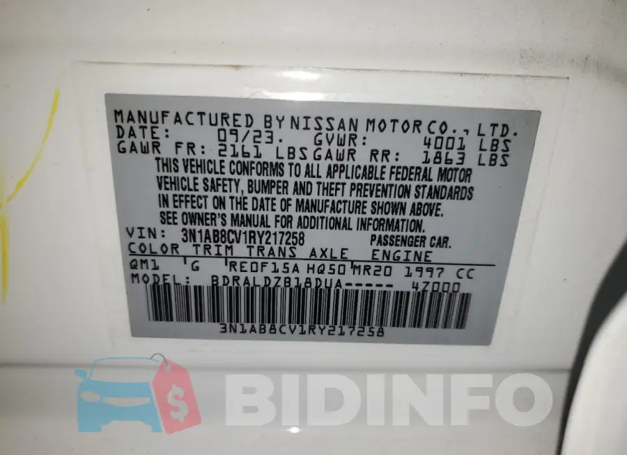 3N1AB8CV1RY217258 Photo# 12