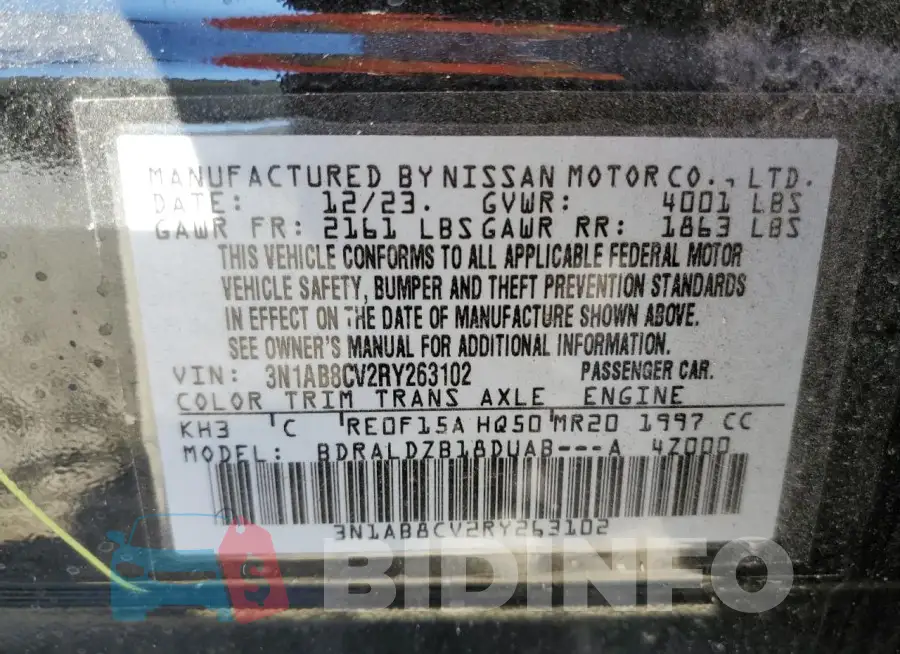 3N1AB8CV2RY263102 Photo# 12