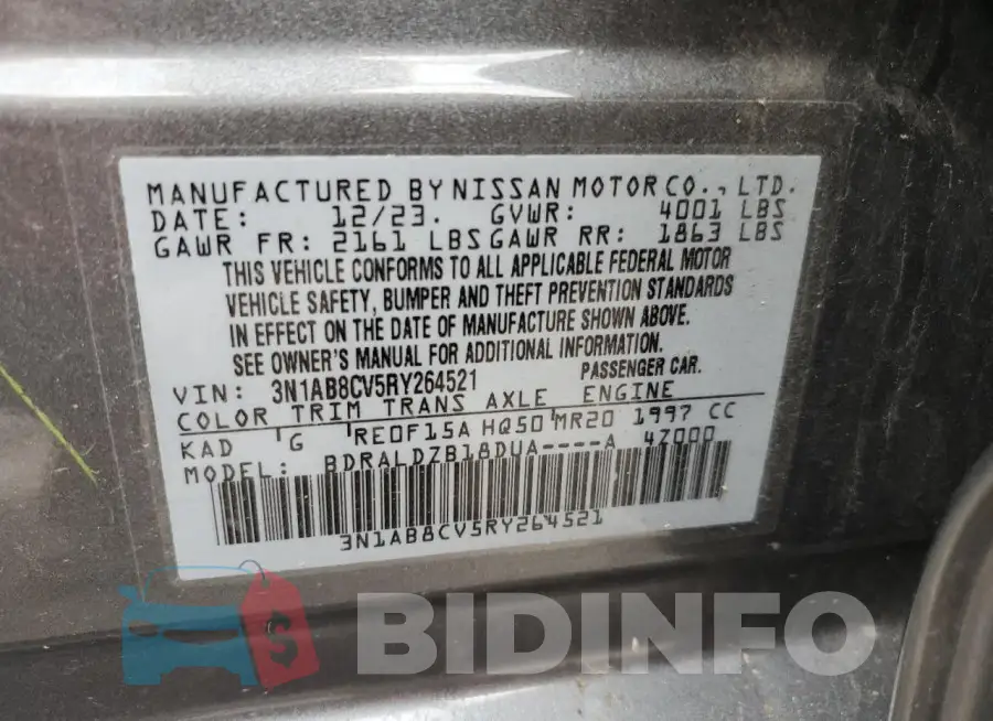 3N1AB8CV5RY264521 Photo# 12