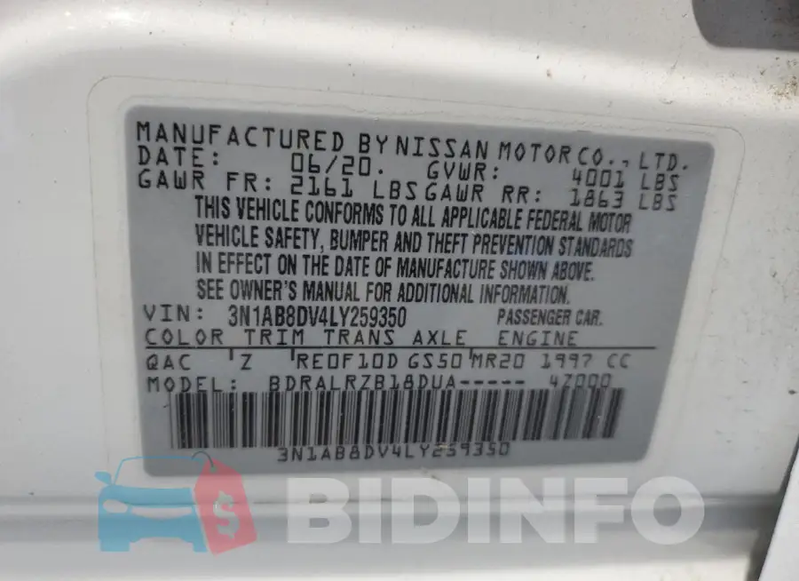 3N1AB8DV4LY259350 Photo# 12