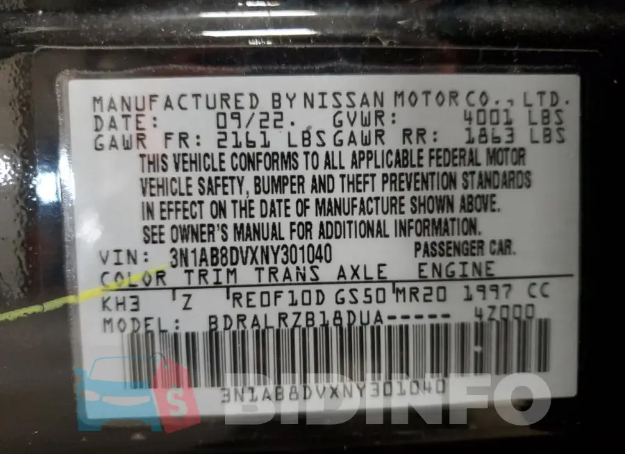 3N1AB8DVXNY301040 Photo# 13
