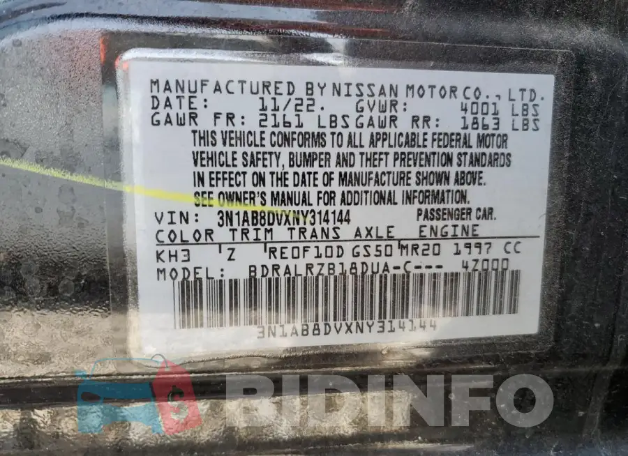 3N1AB8DVXNY314144 Photo# 12