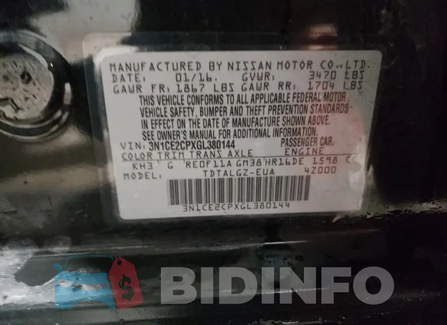 3N1CE2CPXGL380144 Photo# 12