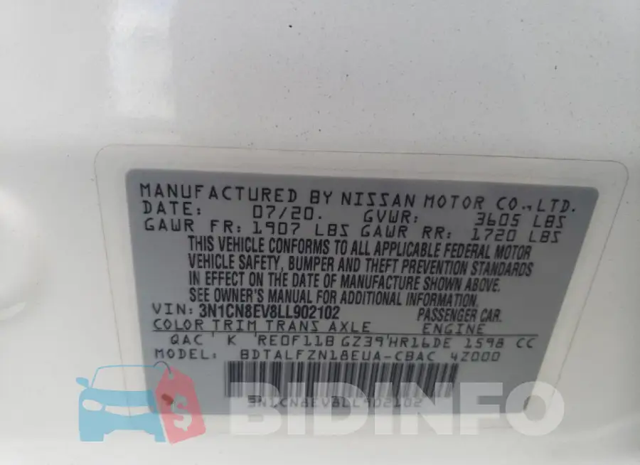3N1CN8EV8LL902102 Photo# 12