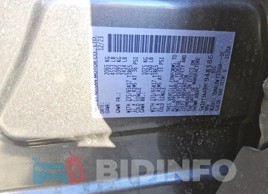 5N1BT3AA9PC948586 Photo# 13