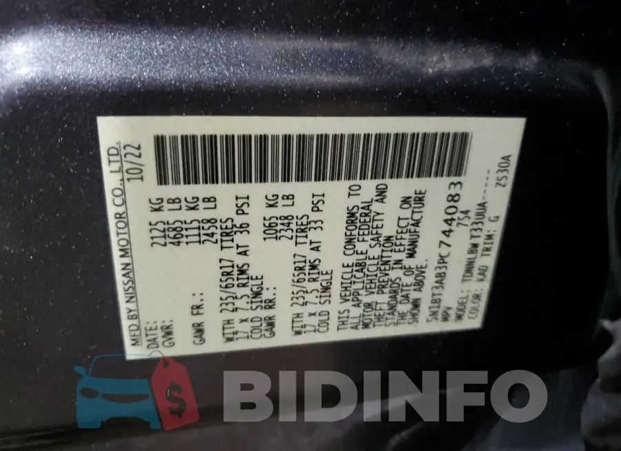 5N1BT3AB3PC744083 Photo# 14