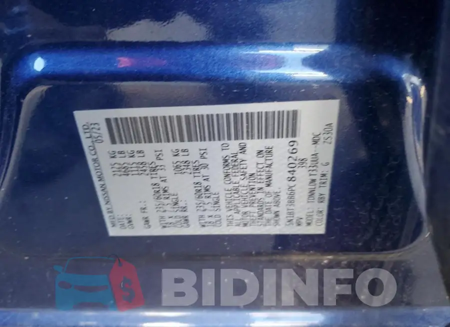 5N1BT3BB6PC840269 Photo# 13