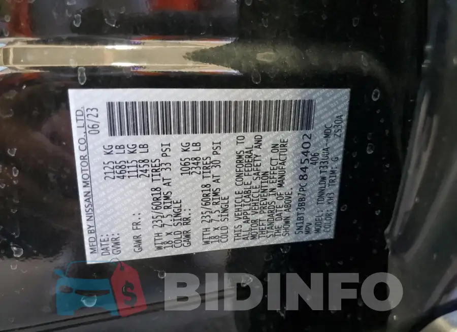 5N1BT3BB7PC845402 Photo# 14