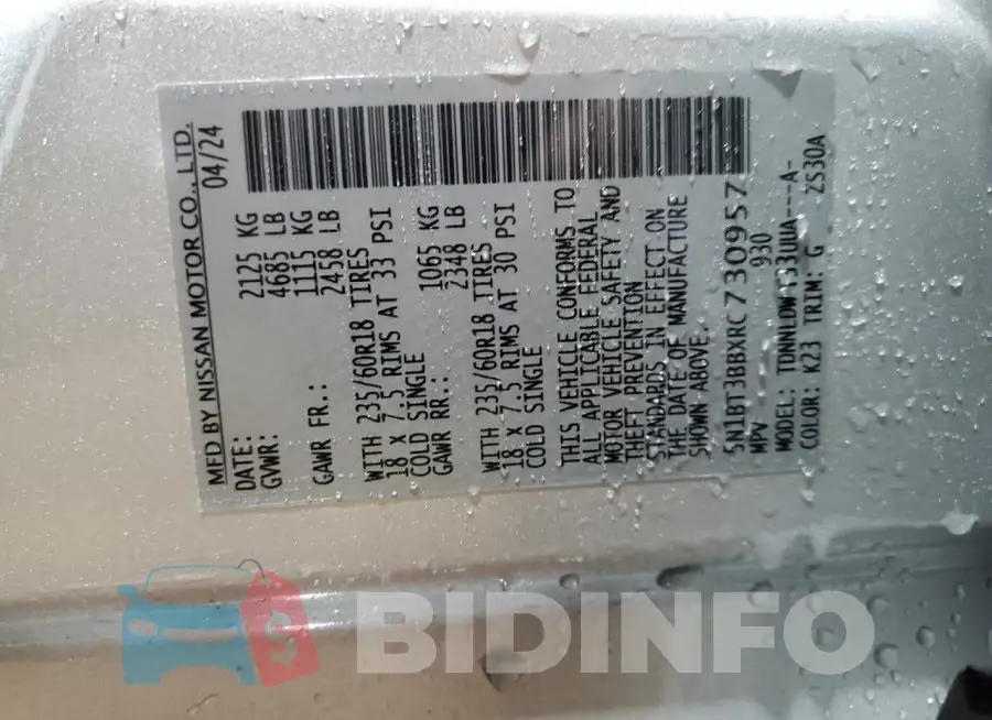 5N1BT3BBXRC730957 Photo# 14