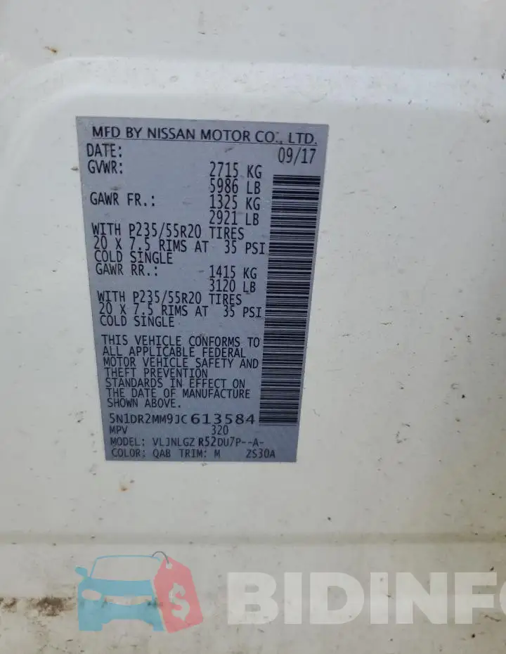 5N1DR2MM9JC613584 Photo# 13