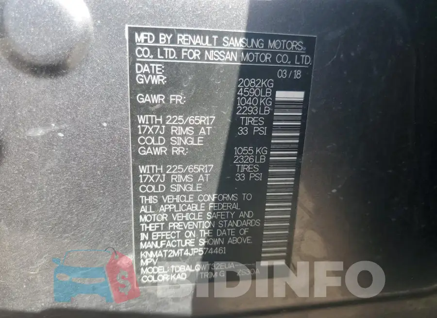 KNMAT2MT4JP574461 Photo# 13