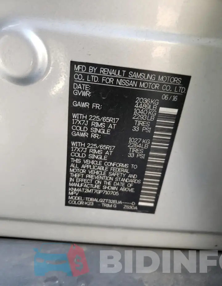 KNMAT2MT7GP710705 Photo# 13