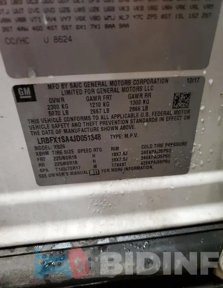 LRBFX1SA4JD051348 Photo# 13