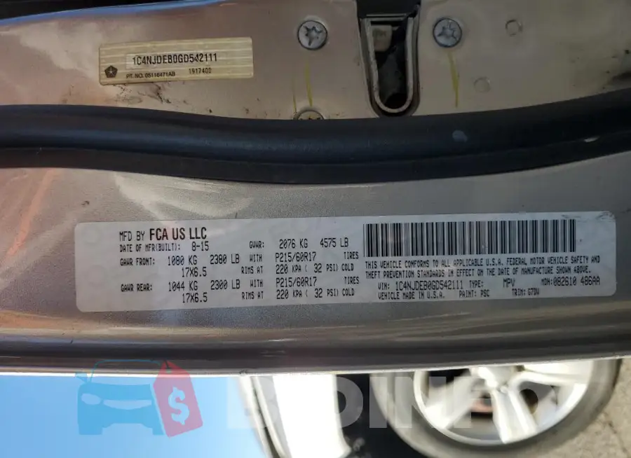 1C4NJDEB0GD542111 Photo# 13