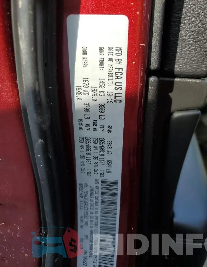 1C4RJFBGXLC179152 Photo# 14