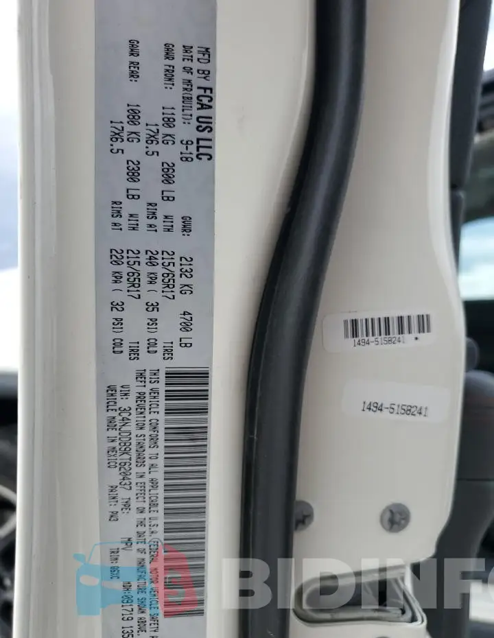 3C4NJDDB9KT620437 Photo# 13