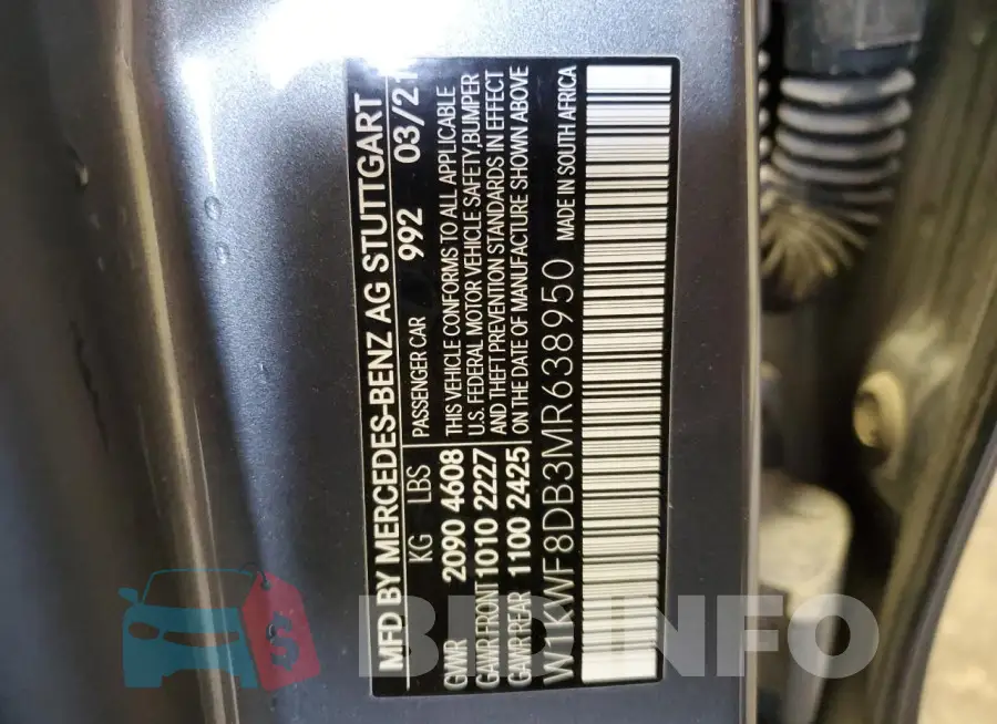 W1KWF8DB3MR638950 Photo# 13