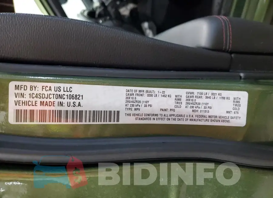 1C4SDJCT0NC106821 Photo# 14