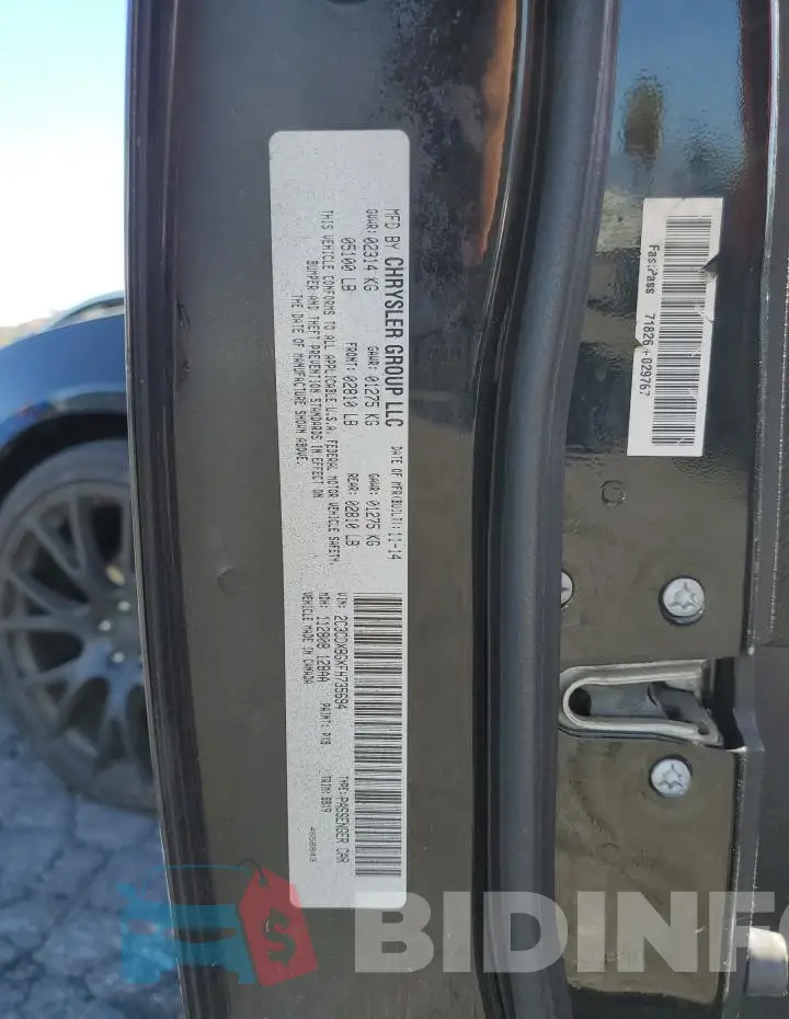 2C3CDXBGXFH735694 Photo# 12