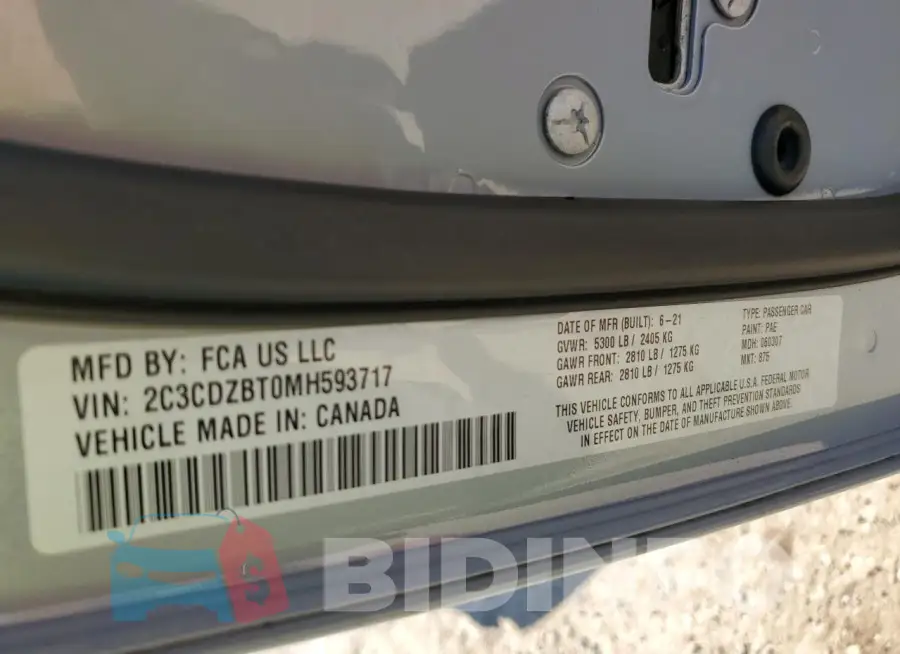 2C3CDZBT0MH593717 Photo# 13