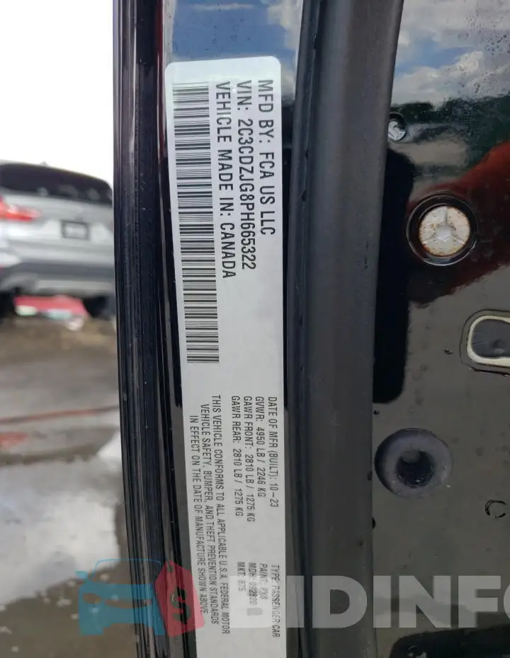 2C3CDZJG8PH665322 Photo# 13