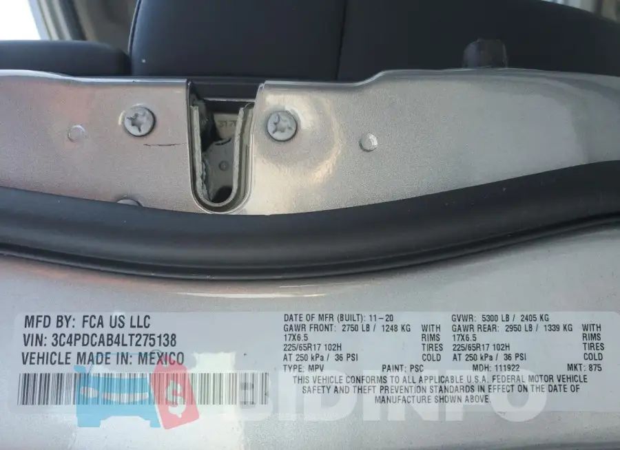 3C4PDCAB4LT275138 Photo# 14
