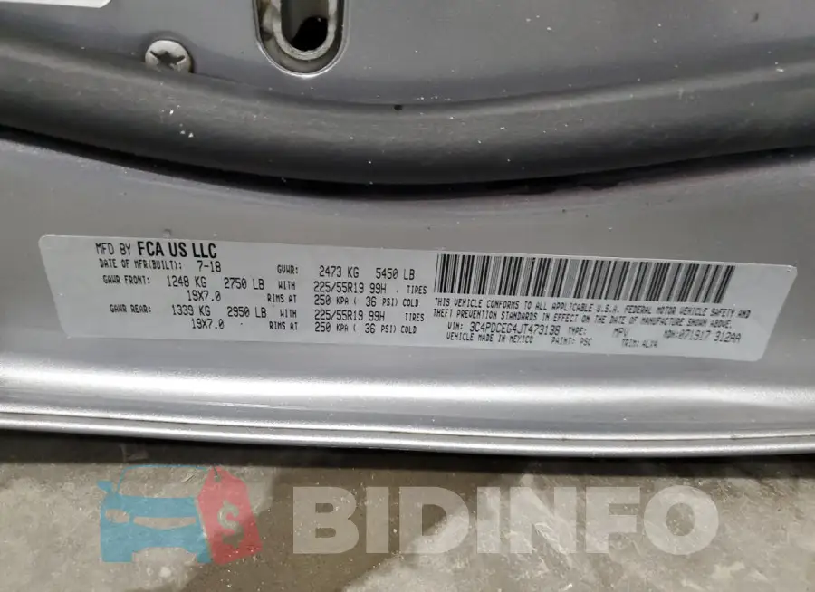 3C4PDCEG4JT473138 Photo# 14