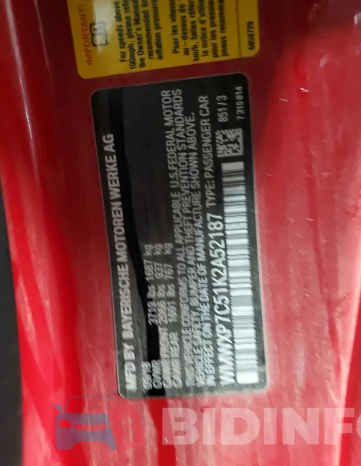 WMWXP7C51K2A52187 Photo# 12