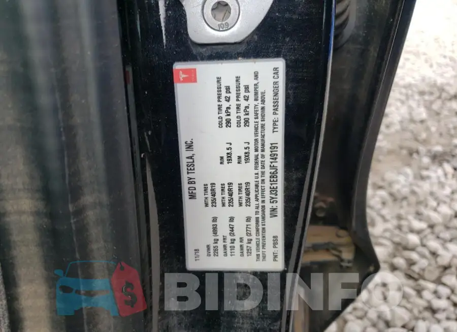 5YJ3E1EB6JF149191 Photo# 13