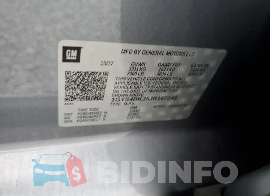 1GYS4BKJ5JR167248 Photo# 13