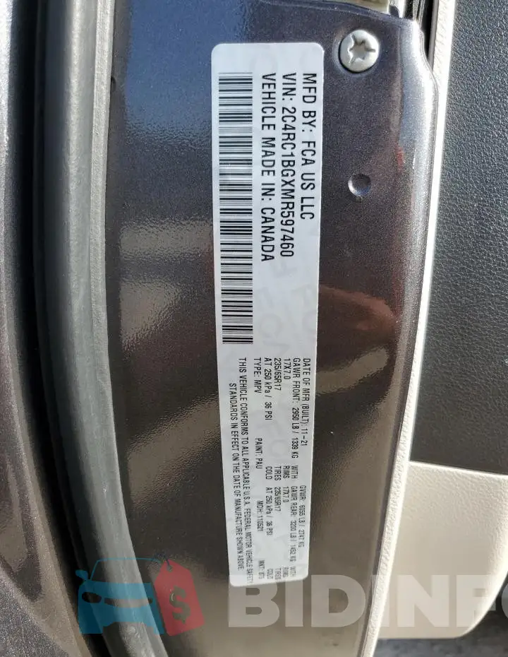 2C4RC1BGXMR597460 Photo# 12