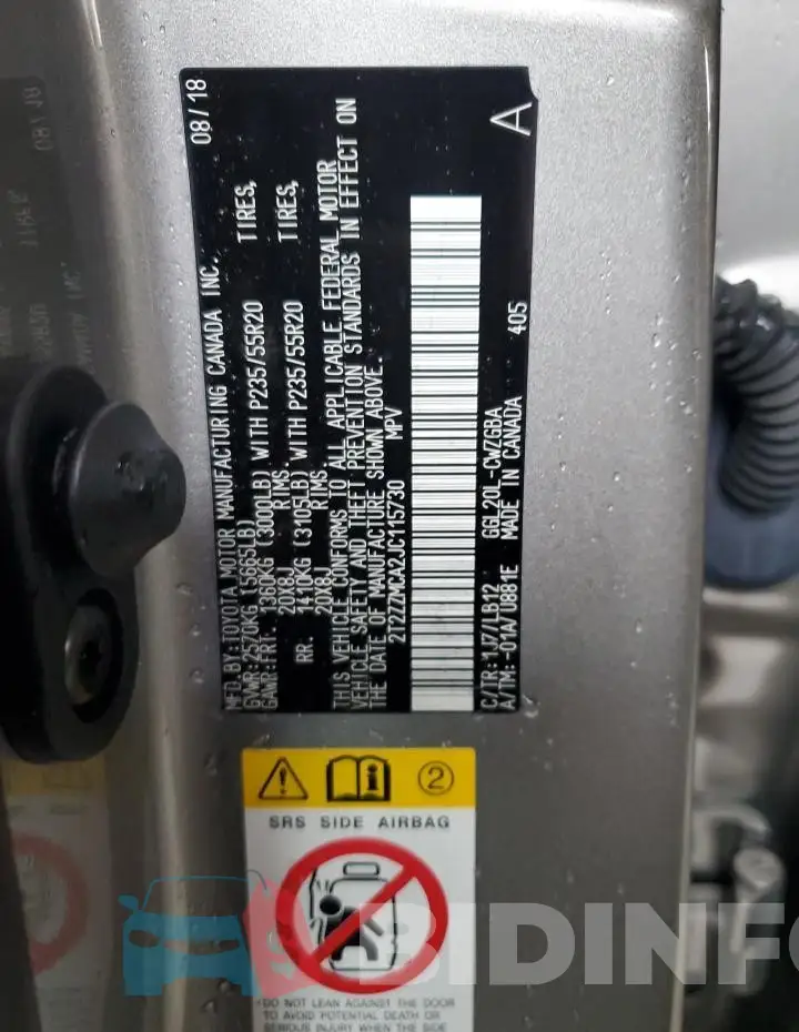 2T2ZZMCA2JC115730 Photo# 13
