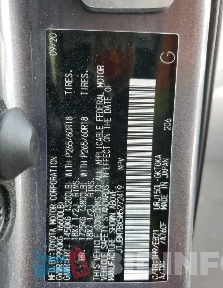 JTJBM7BX5M5272419 Photo# 14