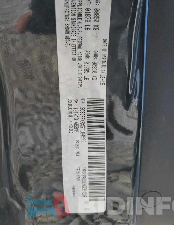 3C3CFFKRXGT184522 Photo# 12