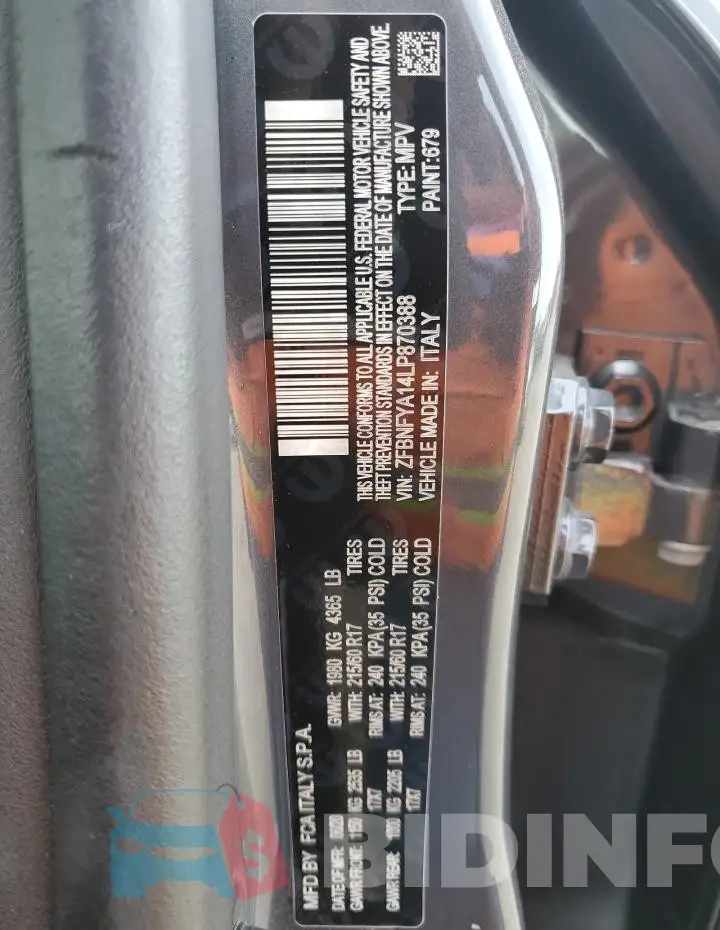 ZFBNFYA14LP870388 Photo# 13